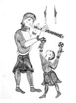Flötenspieler und Jongleur